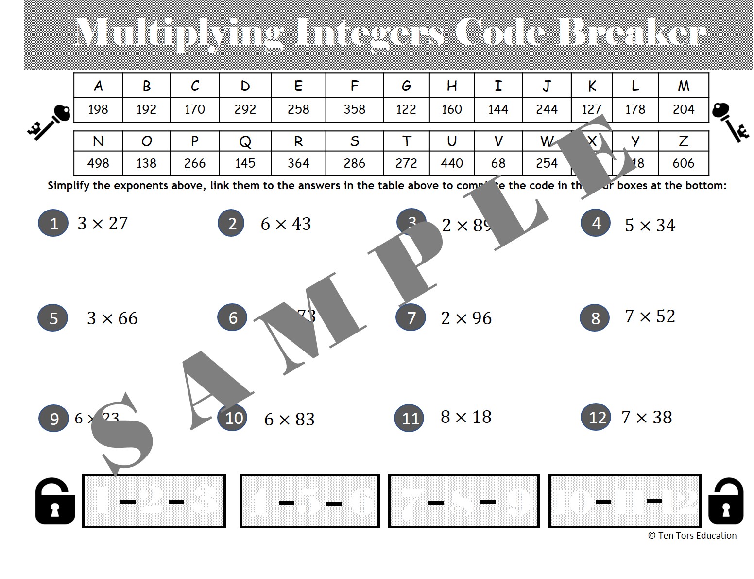 multiplying-1-digit-by-2-digit-integers-activity-math-educational-resources-ten-tors-math