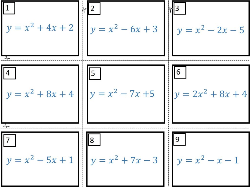 completing the square (continued) assignment quizlet