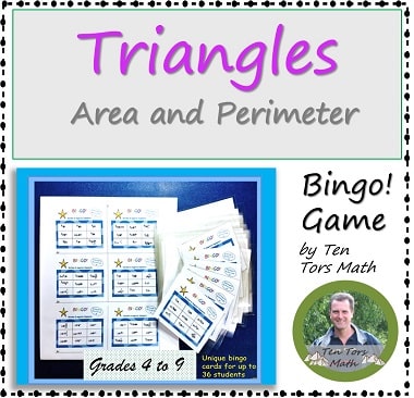 Area and Perimeter of Triangles game