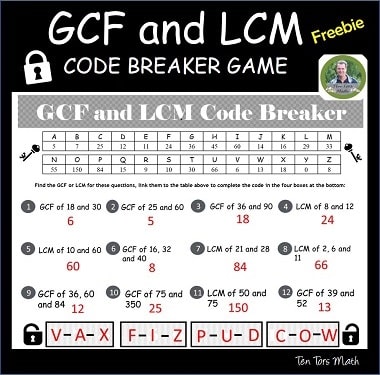 GCF LCM Puzzle