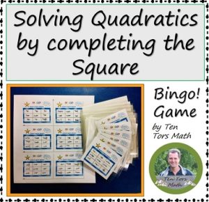 Completing the square activity