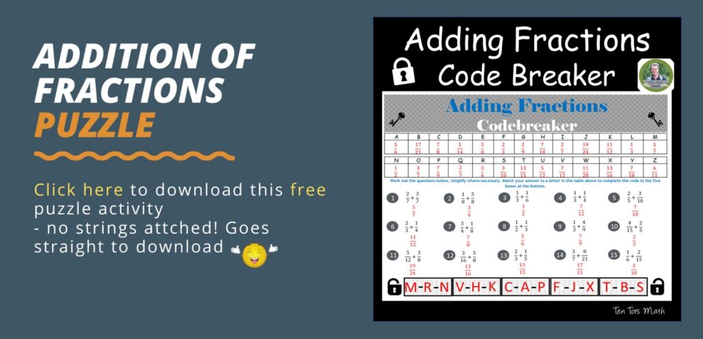 Adding Fractions Activity