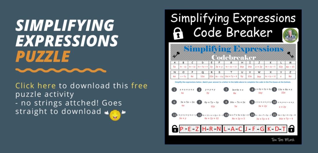 Simplifying Expressions Activity